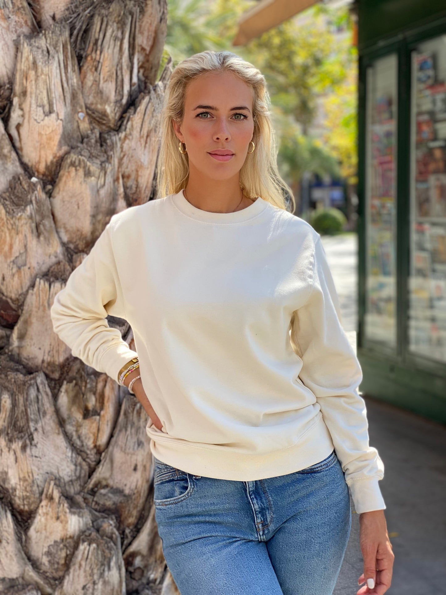 Bring wine not drama - Cream sweater