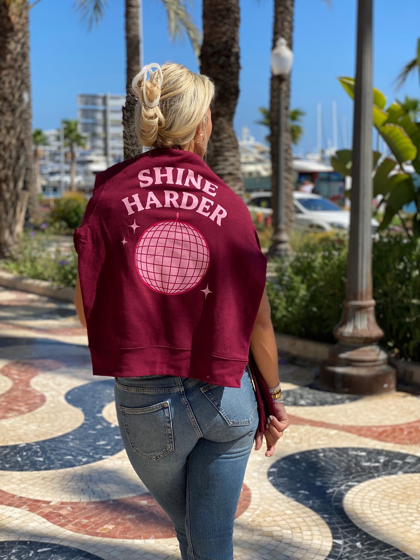 Shine harder - Bordeaux sweater