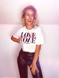 LOVE OR LEAVE - WHITE T-SHIRT