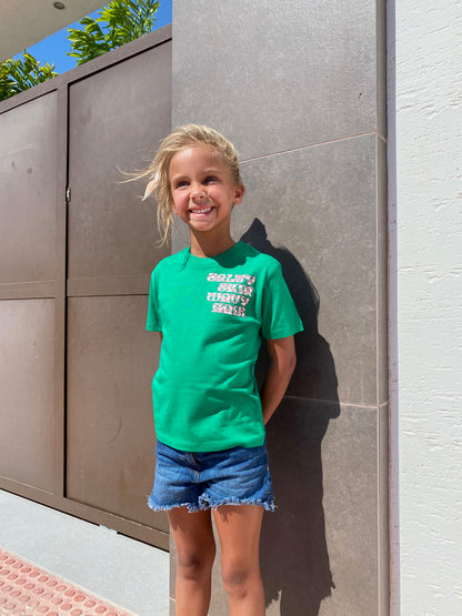 Salty skin wavy hair - Green T-shirt kids