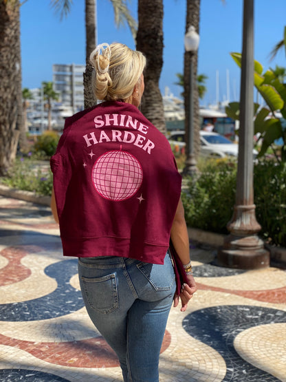 Shine harder - Bordeaux sweater