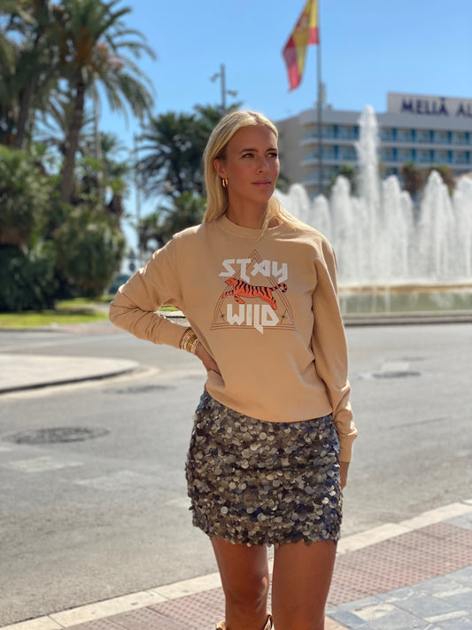 Stay wild - Sand sweater