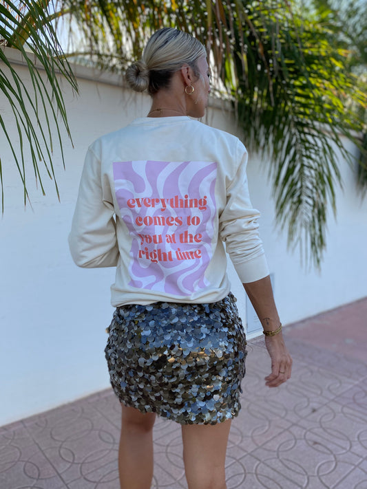 At the right time - Cream sweater
